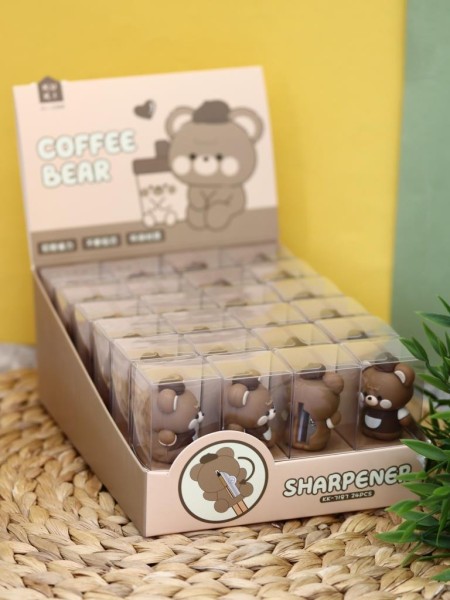 Точилка для карандашей "Coffee bear", шоу-бокс 24 шт. 