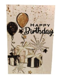 Открытка деревянная "Happy birthday"