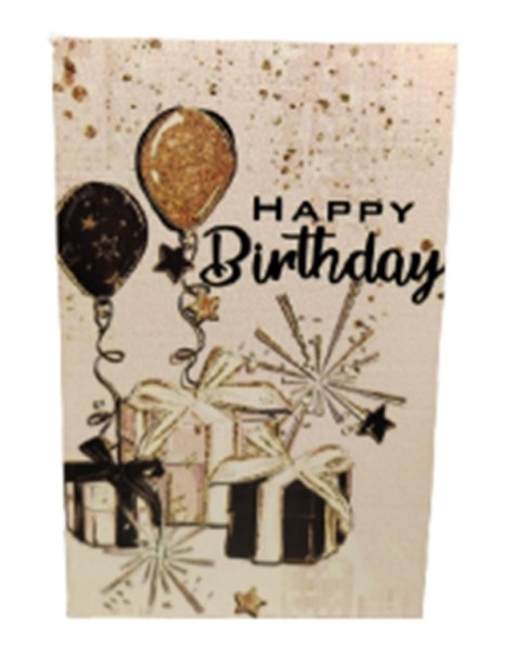 Открытка деревянная "Happy birthday" 