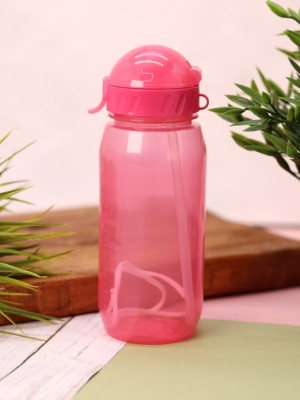 Бутылка "Classic" с трубочкой, pink (400 ml)