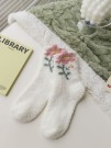 Носки iLikeGift «Cute flower», white, мужские/женские евро размер 37-41