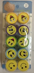 Набор штампиков "Смайлики", 10шт, 2,5см