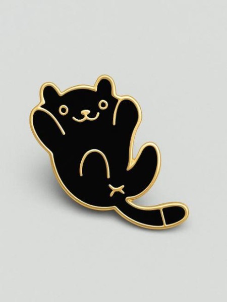 Значок металлический iLikeGift "Hello cat" 