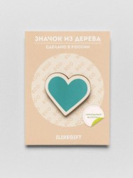 Значок ECO из дерева TIFFANY HEART