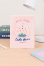 Блокнот плюшевый "Cake bear", pink, 22 х 15 см, плотность 80 гр.