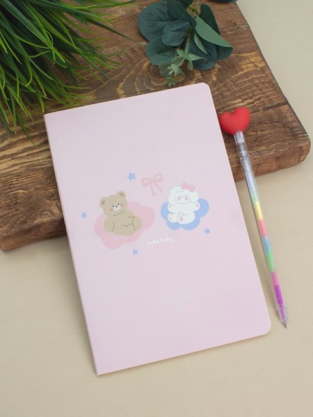 Блокнот (А5) "Animal friends", pink (14.5*21) 