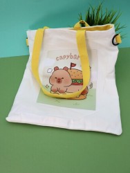 Сумка шоппер "Capybara in a burger", white