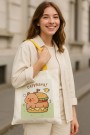 Сумка шоппер "Capybara in a burger", white