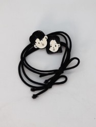 Набор резинок для волос GIRLY 2 шт. "Funny friends, kids", black