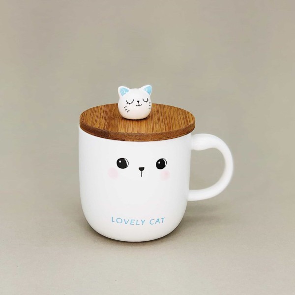 Кружка "Lovely cat", blue (400ml) 