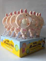 Портативный механический ручной вентилятор «Round rabbit», yellow, шоу-бокс 12 шт.