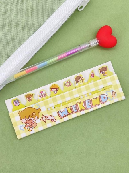 Стикеры закладки "Weekend", yellow 