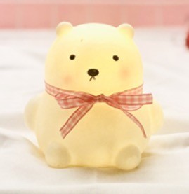 Ночник "Bear plaid bow", yellow 