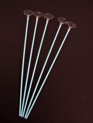 Трубочка+зажим для шаров 10 шт. "Holiday retainer", pink (40 см)