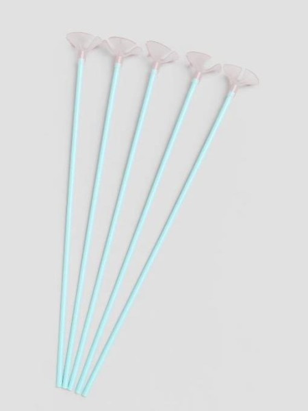 Трубочка+зажим для шаров 10 шт. "Holiday retainer", pink (40 см) 