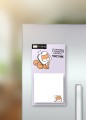 Магнитный блок для заметок  ПО-ПЛАНУ. "Shiba-inu sandwich", плотность 80 г.