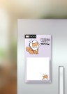 Магнитный блок для заметок  ПО-ПЛАНУ. "Shiba-inu sandwich", плотность 80 г.
