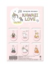 Набор магнитных закладок "Kawaii love", 6 шт., 22х35 мм