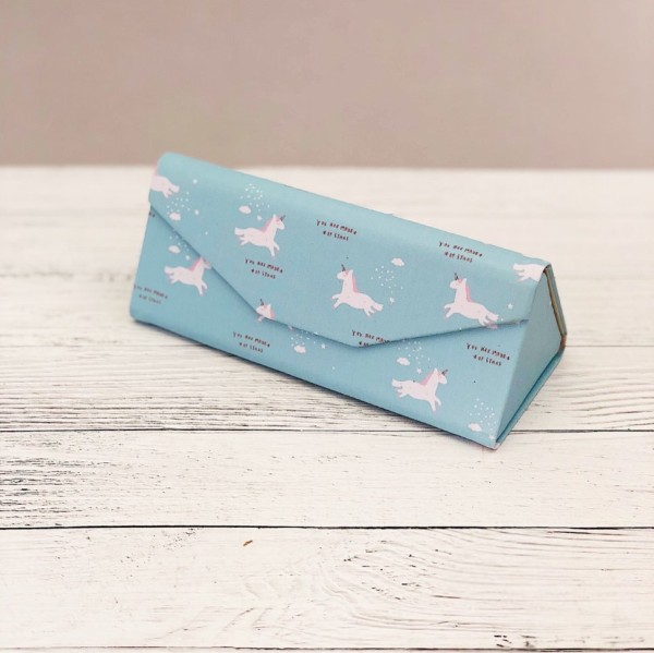 Чехол для очков "Happy unicorn" green 