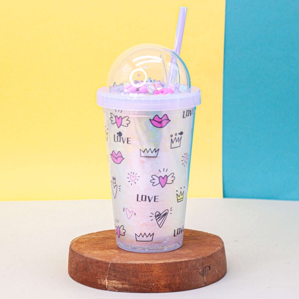 Тамблер "Love heart", purple (450 ml) 