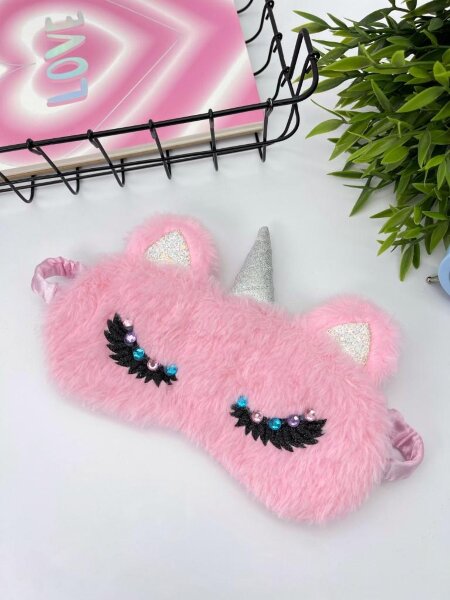 Маска для сна "Unicorn eyelashes", pink 