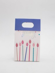 Пакет подарочный «Happy your day», blue (12*20*6)