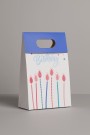 Пакет подарочный «Happy your day», blue (12*20*6)