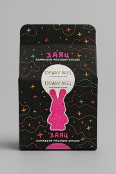 Алмазная мозаика на брелке Draw Me! «Fuchsia hare», (4*3.5*8 см)