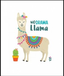Алмазная мозаика "Лама на белом фоне", 15х20 см