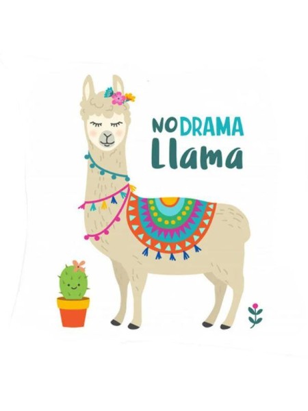 Алмазная мозаика "Лама на белом фоне", 15х20 см 