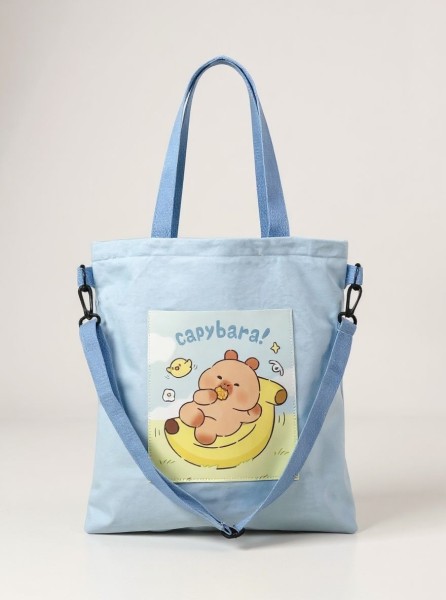 Сумка шоппер "Capybara on a banana", blue 