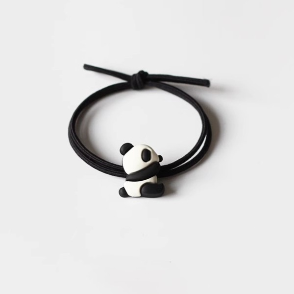 Резинка для волос GIRLY "Panda", black 