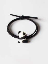 Резинка для волос GIRLY "Panda", black
