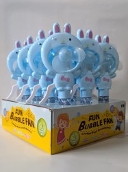 Портативный механический ручной вентилятор «Round rabbit», blue, шоу-бокс 12 шт.