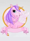 Алмазная мозаика картина стразами "Розовый единорог", 15х20 см
