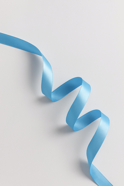 Лента для декора и подарков "Ribbon of Joy", blue (2,5 см*1 м) 