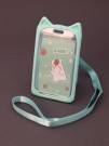 Футляр для карт на ленте "Rabbit strawberry", green