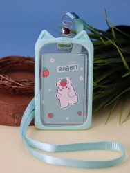 Футляр для карт на ленте "Rabbit strawberry", green