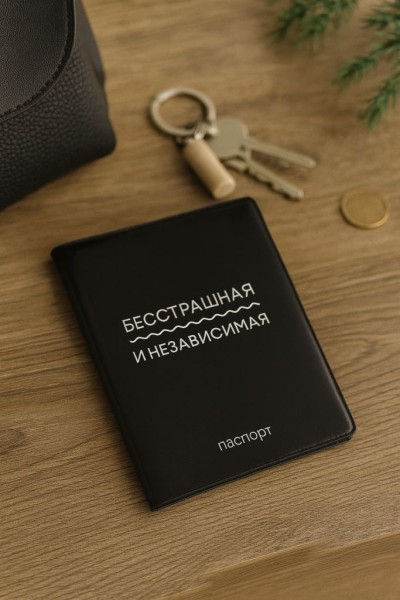 Обложка для паспорта LOL LAB "Бесстрашная и независимая", плотность 600 мкм 