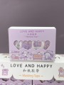 Набор декоративного скотча 4 шт. "Love and happy", purple (1.5см*2м)
