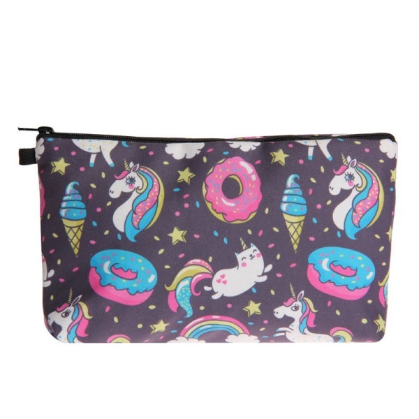 Косметичка "Unicorns with ice cream and donuts" 