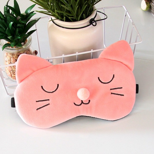 Маска для сна гелевая "Cat", pink 