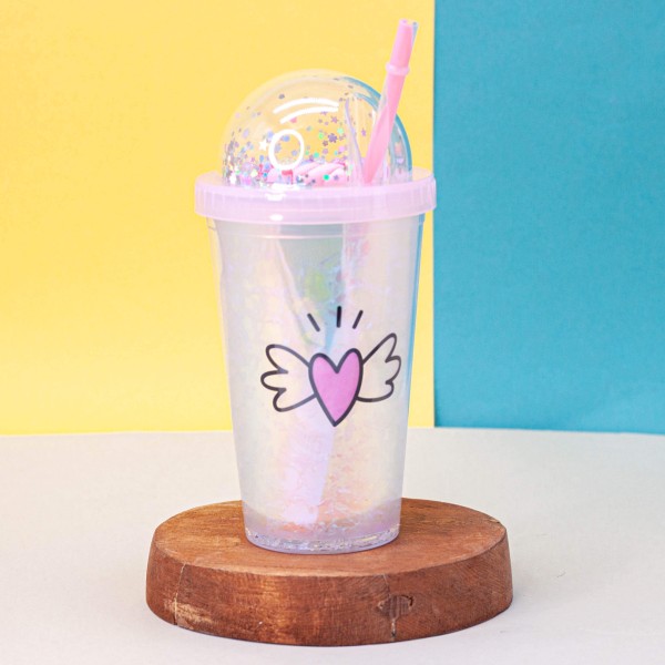 Тамблер "Love heart", pink (450 ml) 