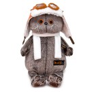 Мягкая игрушка "Кот Басик в шлеме и шарфе " (19 см)