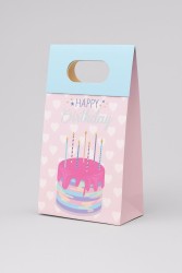 Пакет подарочный «Happy your day», green (12*20*6)