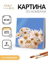 Картина по номерам на подрамнике Draw Me! «Field daisies», (20*20 см)