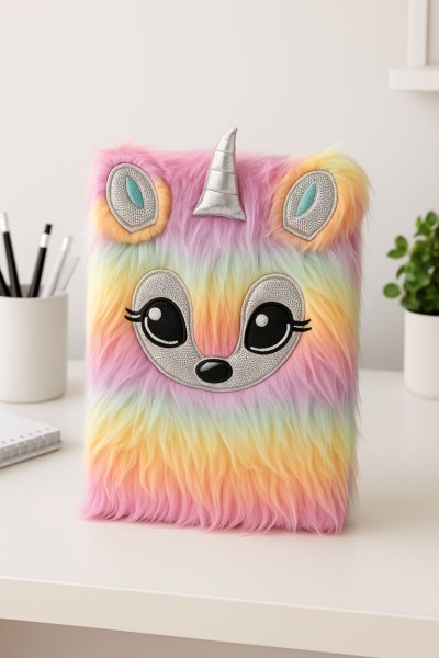 Блокнот плюшевый «Rainbow lama», 21,5х14,5 см, плотность 80 гр. 
