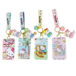Бейдж на карабине с брелоком "Hello Kitty", ABS (7*11 см), mix