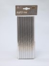 Трубочки одноразовые для напитков 25 шт. "Party go", silver (197 мм)