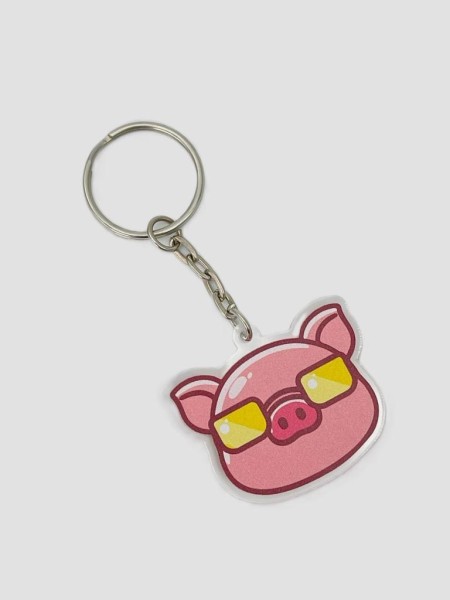 Брелок "Cool pig with glasses" 